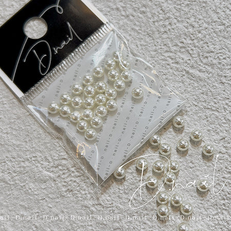 D.nail Bijou Pearl Off-white 4mm (Sphere) 50p
