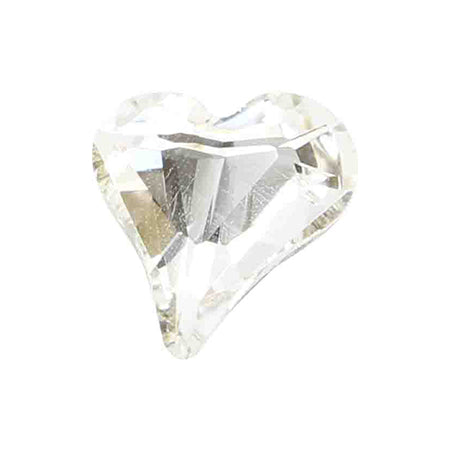 MATIERE Glass Stone Asymmetric Heart Crystal Clear 3p