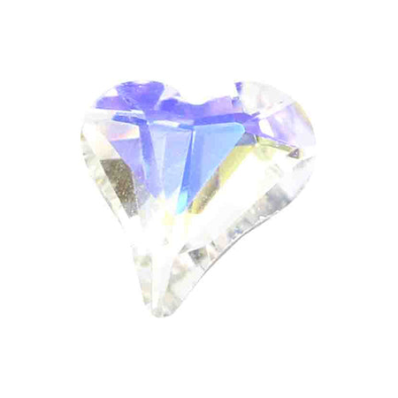 MATIERE Glass Stone Asymmetric Heart Blue Aurora 3p