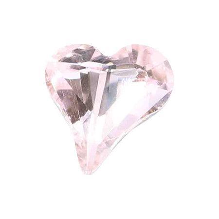 MATIERE Glass Stone Asymmetric Heart Light Pink 3p