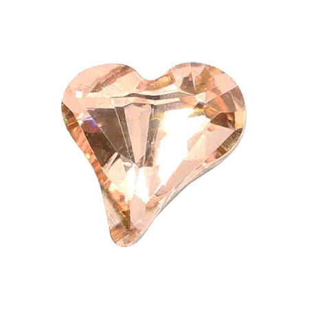 MATIERE Glass Stone Asymmetric Heart Apricot 3p