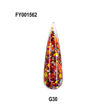 SONAIL×LUXURY Multicolor Holo Scalp Powder Luxury Red G30 FY001562 7g