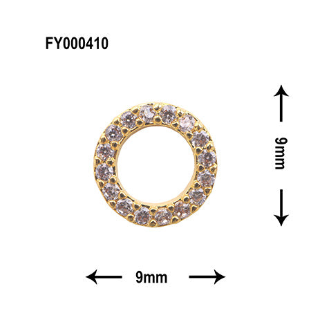 SONAIL Simple Ring Motif Jewelry Parts Gold FY000410 2P