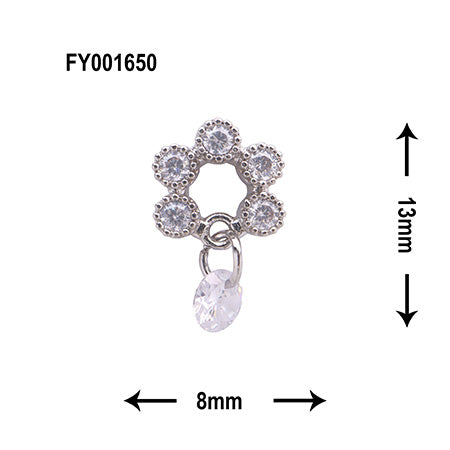 SONAIL Attraction Silhouette Link Charm Silver FY001650 2P