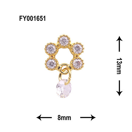 SONAIL Attraction Silhouette Link Charm Gold FY001651 2P
