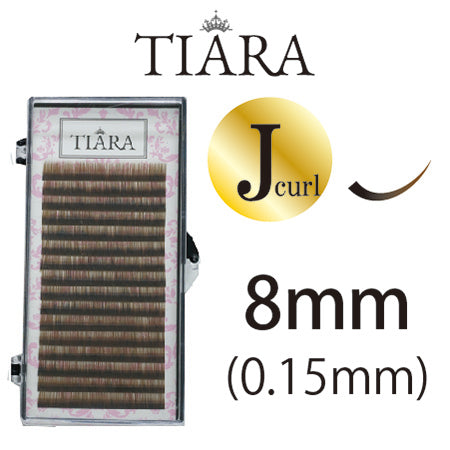 TIARA Gradation Color Lash Brown & Black J Curl 8mm