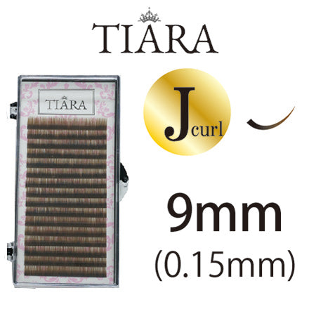 TIARA Gradation Color Lash Brown & Black J Curl 9 mm