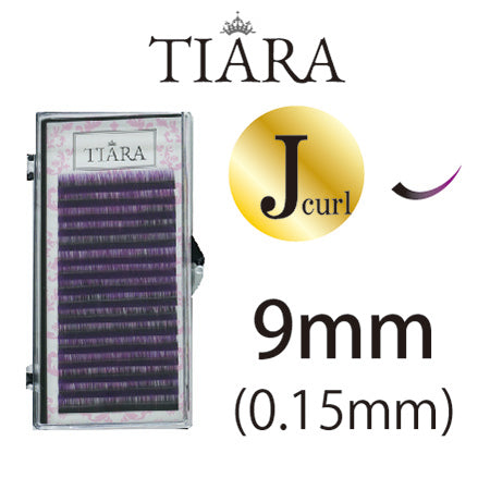 TIARA Gradation Color Lash Purple & Black J Curl 9mm
