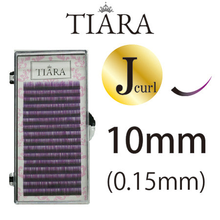 TIARA Gradation Color Lash Purple & Black J Curl 10mm