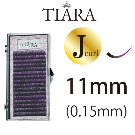 TIARA Gradation Color Lash Purple & Black J Curl 11mm
