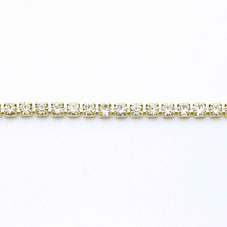 MATIERE Gold Rhinestone Chain Crystal 1.5mm