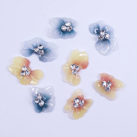 SONAIL Flower Garden Blue & Yellow Nail Art  FY000259 8P