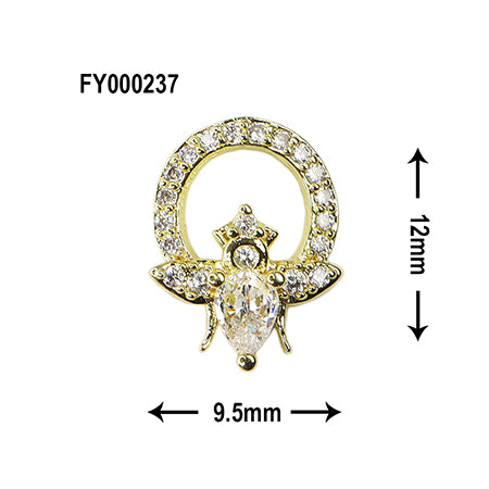 SONAIL Jewel Ring Blooming Deco Parts Gold FY000237 2P