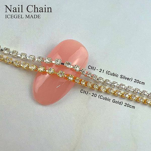 ICE GEL Nail Chain CHJ-21 Cubic Silver