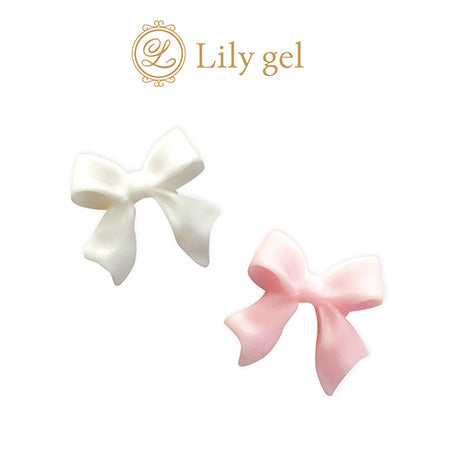 Lily Gel 3D Ribbon Parts White/Pink