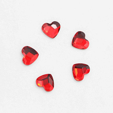 MATIERE Glass Stone Heart (FB) Red 5mm x 6mm