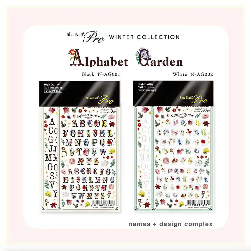 Sha-Nail Pro Winter Collection Alphabet Garden (Black) N-AG001