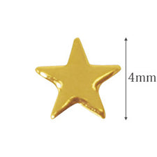 SHAREYDVA Studs Metal Star 4mm Gold