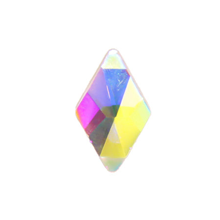 AURORA Flatback Pair Lambus Crystal AB (Aurora) 10mm x 6mm 6P