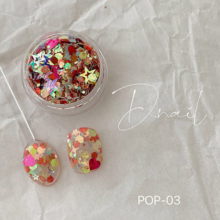 D.nail Decoration Hologram POP-03 Gorgeous Heart