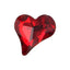 MATIERE Glass Stone Asymmetric Heart Red 3p