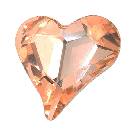 MATIERE Glass Stone Asymmetric Heart Apricot 2p