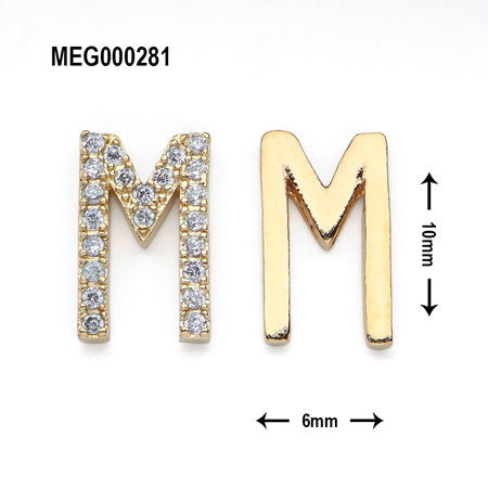 SONAIL×MEG Alphabet Gold & Stone Bijou M set MEG000281