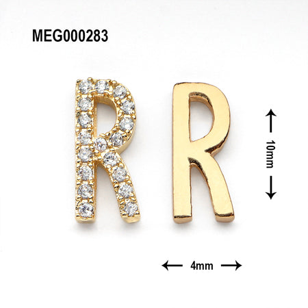 SONAIL×MEG Alphabet Gold & Stone Bijou R Set MEG000283