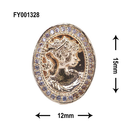 SONAIL PLUS LAPISRAVI Select Cameo Fake Pendant Oval Gold FY001328