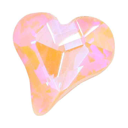 MATIERE Glass Stone Asymmetric Heart(3DB) Aurora Coral Pink 3ＰＣＳ