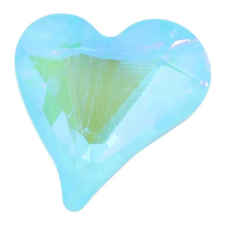 MATIERE Glass Stone Asymmetric Heart(3DB) Aurora Blue２ＰＣＳ