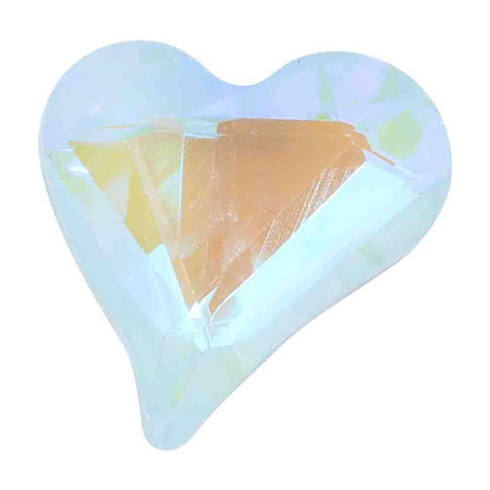 MATIERE Glass Stone Asymmetric Heart(3DB) Aurora Pale Blue２ＰＣＳ