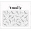 Amaily Nail Sticker NO. 8-21 winding line (black)