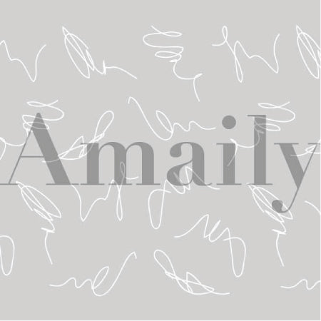 Amaily Nail Sticker NO. 8-22 winding line (white)