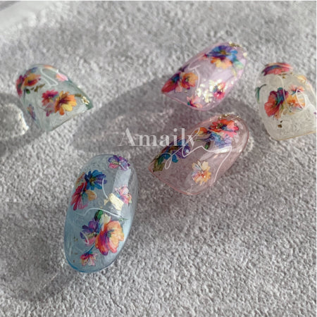 Amaily Nail Sticker NO. 3-39 Artistic Flower