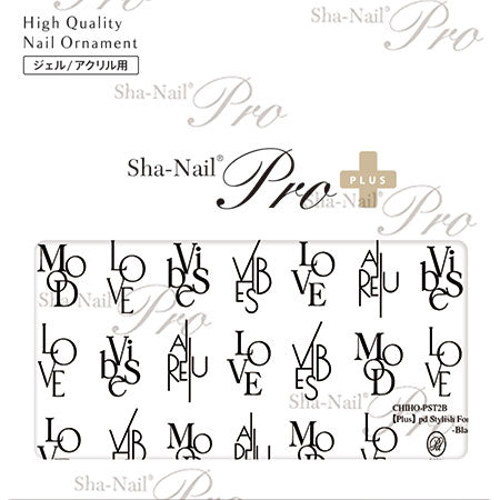 Sha-Nail Plus Pd Stylish Font II Black