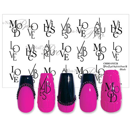 Sha-Nail Plus Pd Stylish Font II Black