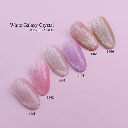 ICE GEL A BLACK White Galaxy Crystal gel 6 color set + magnet
