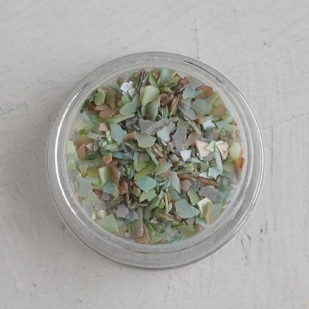 Nail Parfait Shell Flake Baby Green  Mix