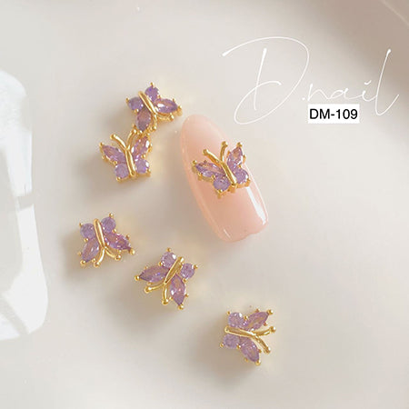 D.nail jewelry bijou parts DM-109 Butterfly Bijou Purple