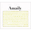 Amaily nail sticker NO. 4-15 Alphabet large (firefly yellow)