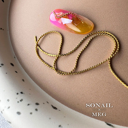 SONAIL×MEG R Basic Series Rope Chain Border Arrangement Gold MEG000288