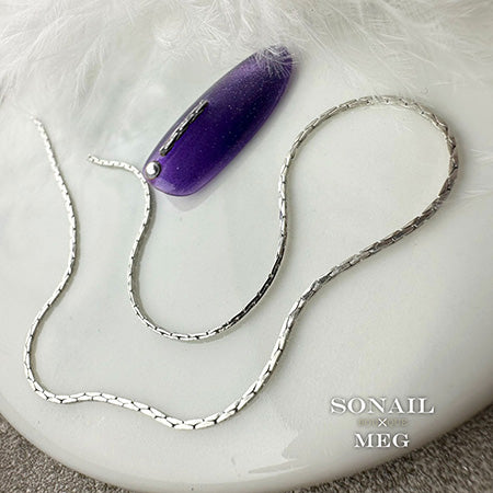 SONAIL×MEG R Basic Series Puzzle Chain Narrow Unique Silver MEG000289