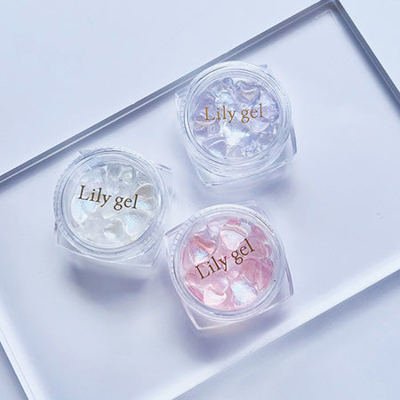Lily Gel Sparkling Heart Parts Clear 30P