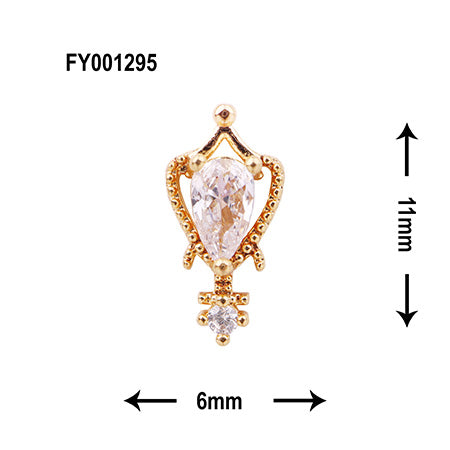 SONAIL PLUS LAPISRAVI Select Mini Leaf Gold Botanical Nail FY001295 2P