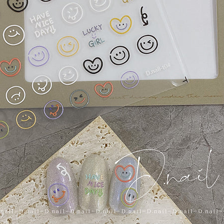 D.nail Nail Sticker SMILE. 1 One piece