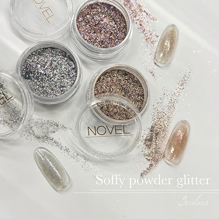 NOVEL ◆Soffy Powder Glitter (Glow Blue) 0.9g