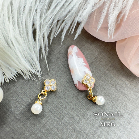 SONAIL×MEG Jewelry Flower Pearl Charm 2P