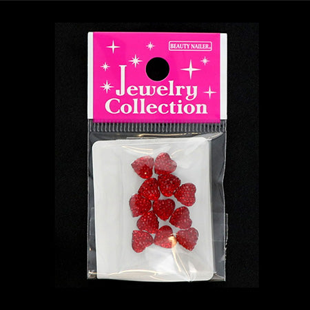 BEAUTY NAILER Jewelry Collection Flat Epoxy Stone Heart JC-44 12P