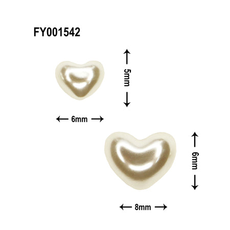 SONAIL 3D heart assortment White FY001542